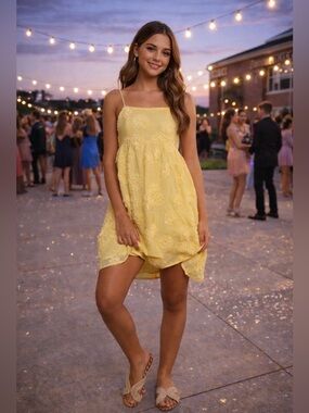 Petal & Pup Sunny Yellow Floral Dress from Revolve